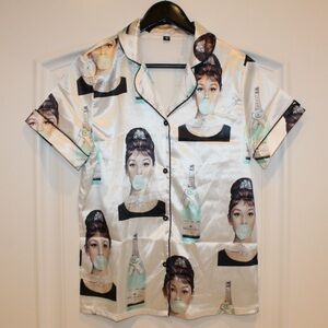 Breakfast at Tiffany’s pajama top (women’s S) (NWOT)